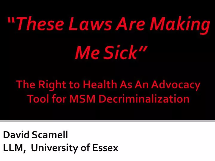 david scamell llm university of essex