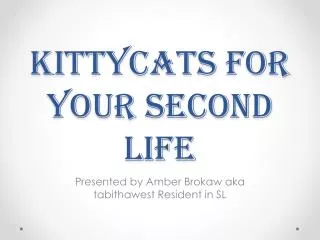 KittyCatS for Your Second Life