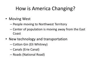 How is America Changing?