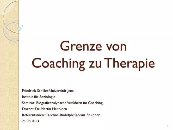 grenze von coaching zu therapie