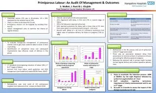 Primiparous Labour: An Audit Of Management &amp; Outcomes