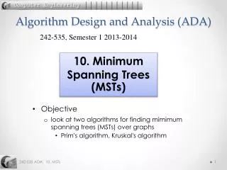 Algorithm Design and Analysis (ADA)