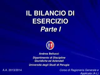 il bilancio di esercizio parte i