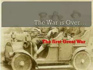 the war is over