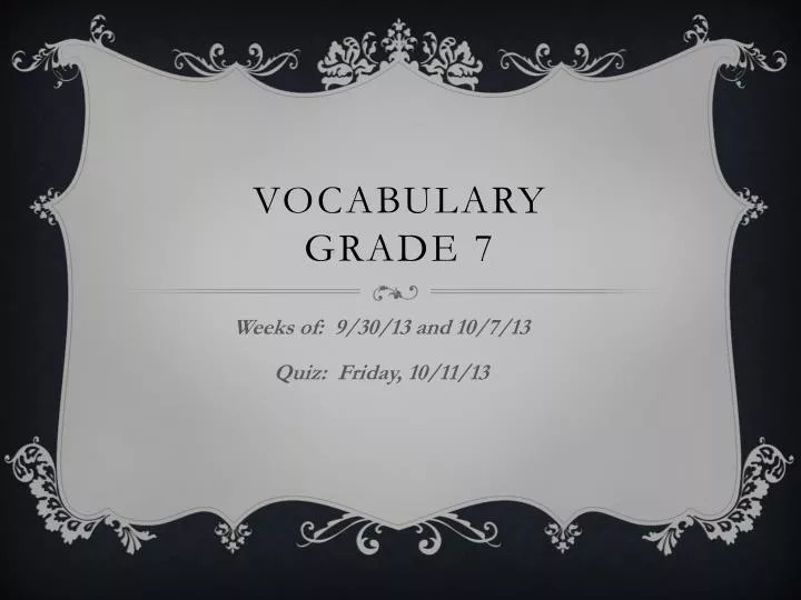 vocabulary grade 7