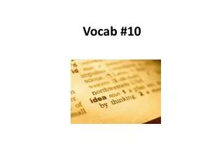 Vocab #10