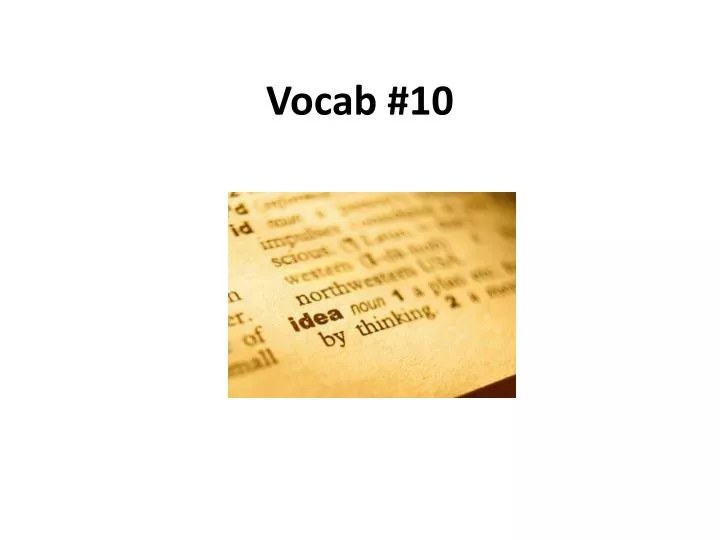 vocab 10