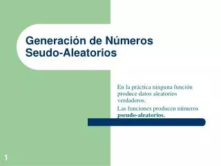 generaci n de n meros seudo aleatorios
