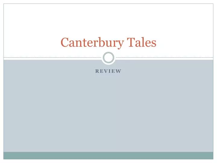 canterbury tales