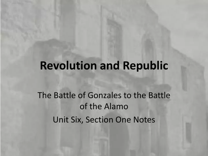 revolution and republic