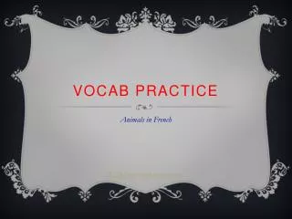 Vocab practice