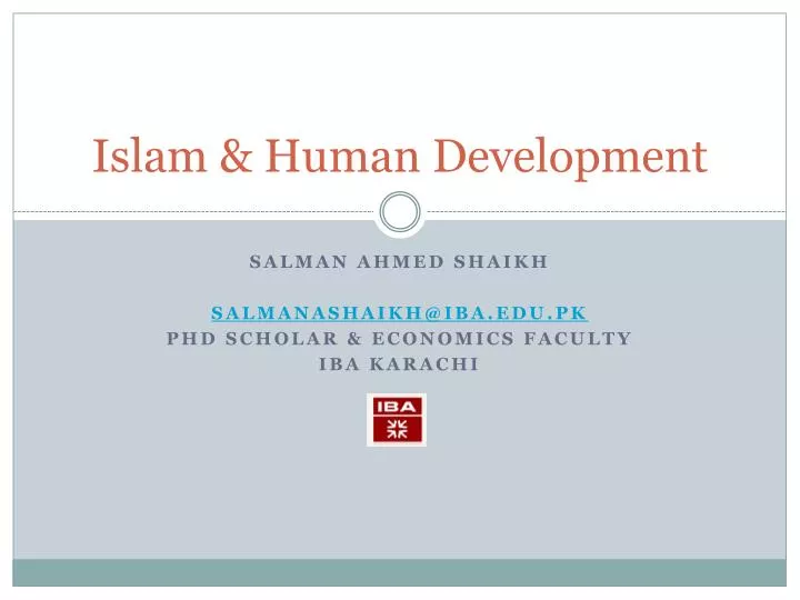 islam human development