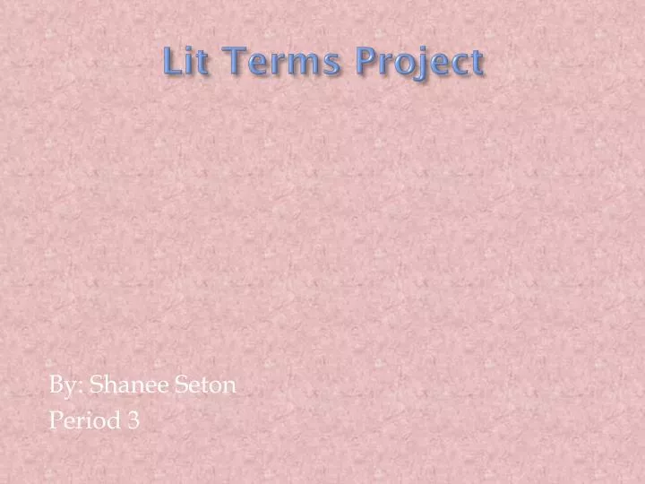 lit terms project