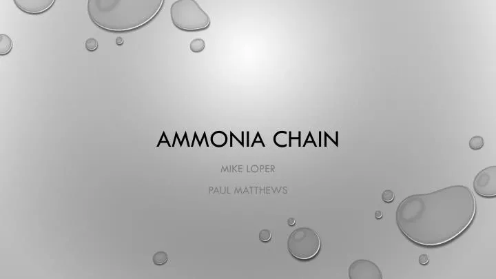 ammonia chain