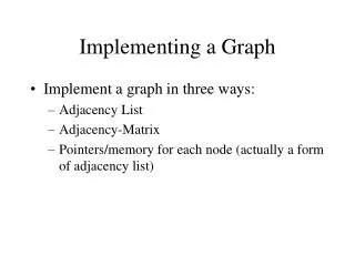 Implementing a Graph