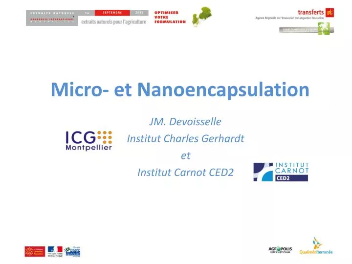 micro et nanoencapsulation