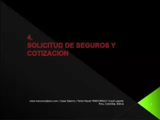 4 solicitud de seguros y cotizacion