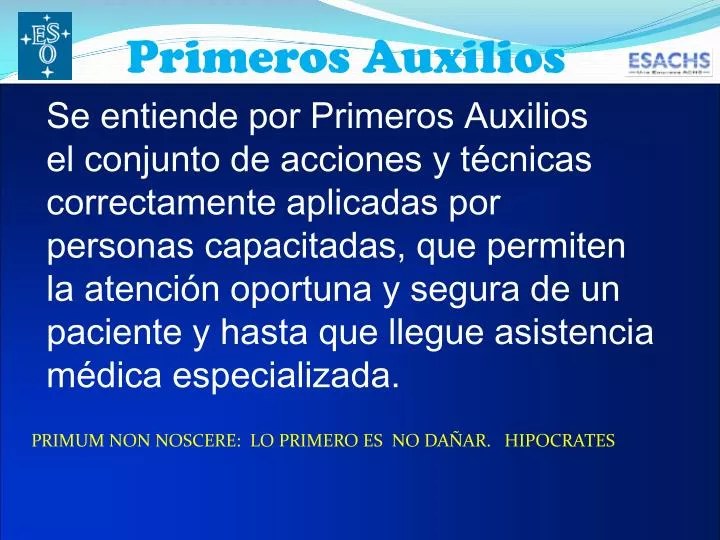 primeros auxilios