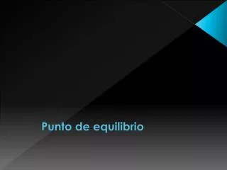 punto de equilibrio