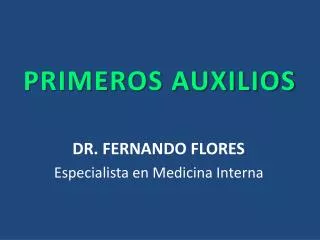primeros auxilios