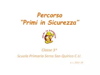 percorso primi in sicurezza