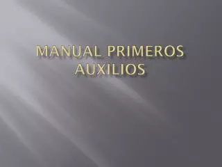 manual primeros auxilios