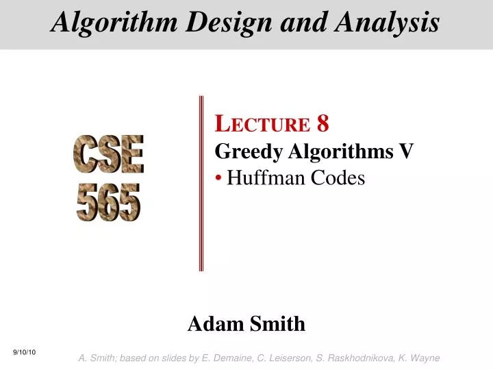 algorithm design and analysis