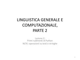 linguistica generale e computazionale parte 2