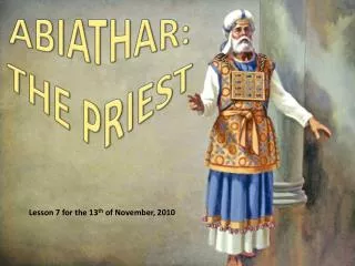 ABIATHAR : THE PRIEST
