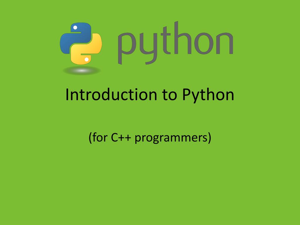 PPT - Introduction to Python PowerPoint Presentation, free download ...