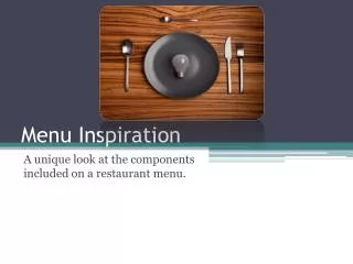 Menu Inspiration