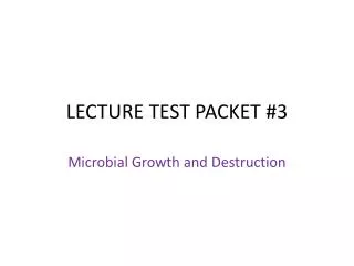 LECTURE TEST PACKET #3