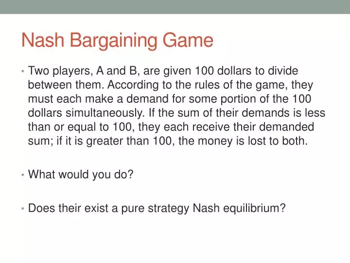 nash bargaining game