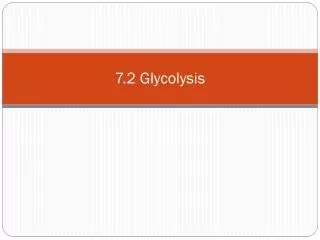 7.2 Glycolysis
