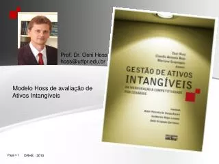 Prof. Dr. Osni Hoss hoss@utfpr.edu.br