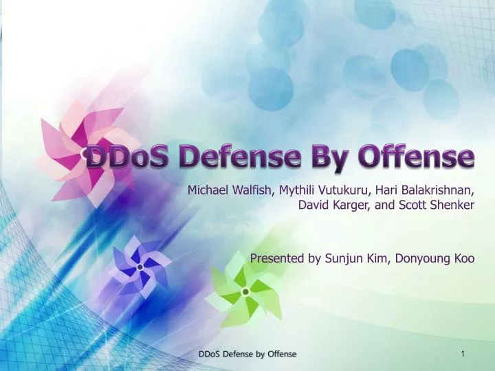 ddos defense by offense