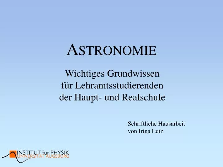astronomie