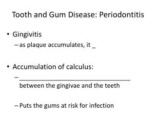 Tooth and Gum Disease: Periodontitis