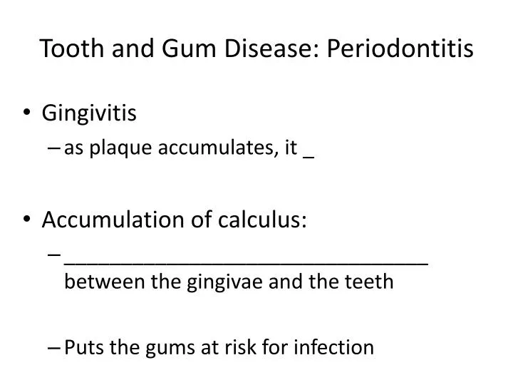 tooth and gum disease periodontitis