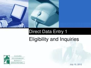 Direct Data Entry 1