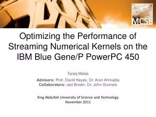 Optimizing the Performance of Streaming Numerical Kernels on the IBM Blue Gene/P PowerPC 450