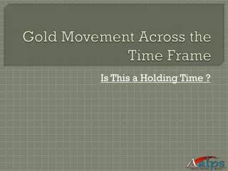Gold Movement Across the Time Frame