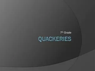 Quackeries