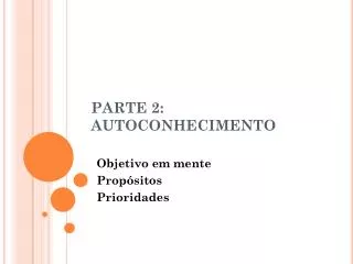 parte 2 autoconhecimento