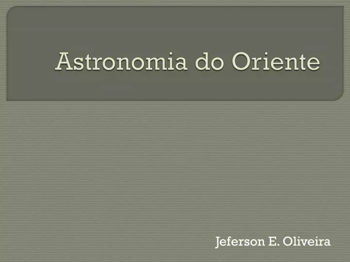 astronomia do oriente