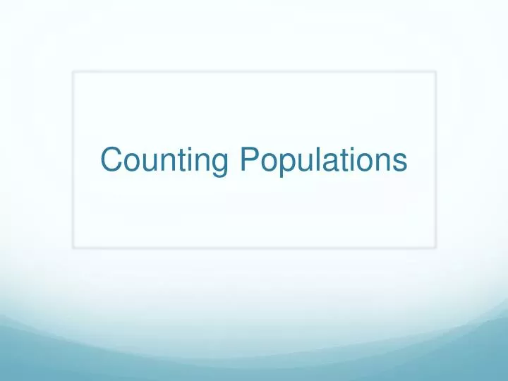 counting populations