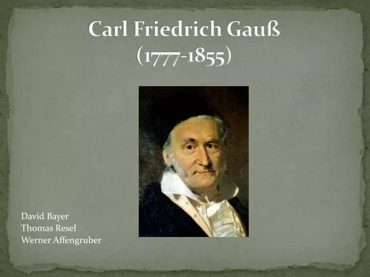 carl friedrich gau 1777 1855