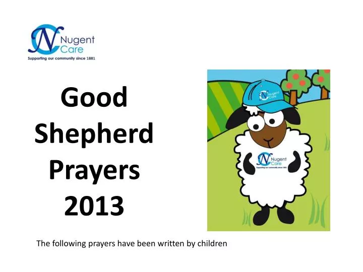 good shepherd prayers 2013