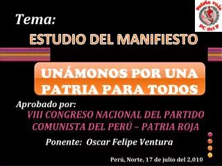 estudio del manifiesto