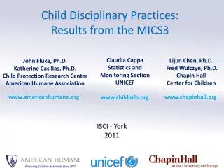 Child Disciplinary Practices: Results from the MICS3